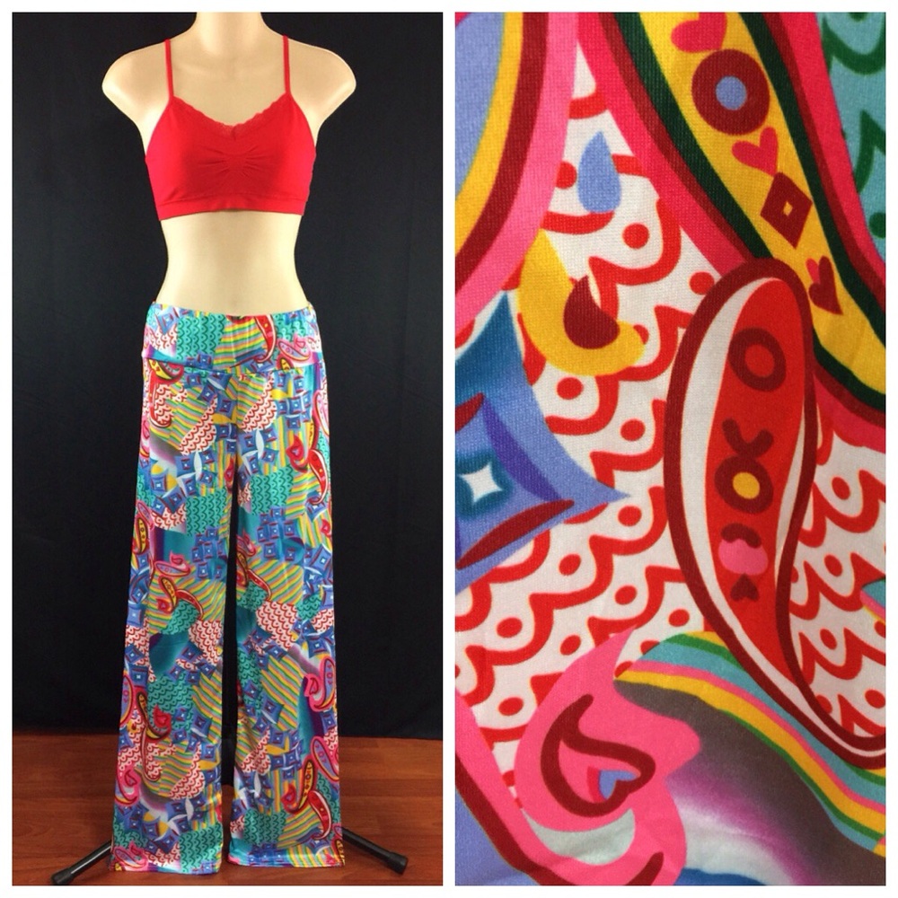 Summer Touch of Paisley Low Waist 26x30 FuN Palazzo Pant PJ Bottoms Lounge